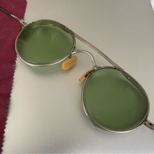 VINTAGE 1950’s BAUSCH & LOMB Safety GOGGLES with GREEN LENS